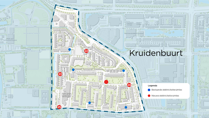 Werkgebied buurtaanpak Kruidenbuurt Haarlem