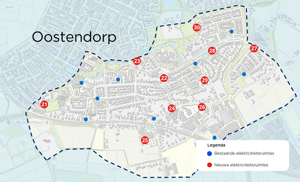 Werkgebied buurtaanpak Oostendorp in gemeente Elburg