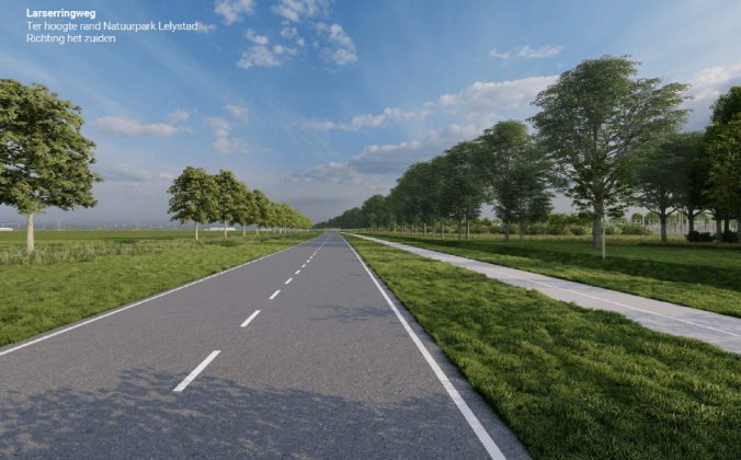 Lelystad visualisatie vanaf de weg