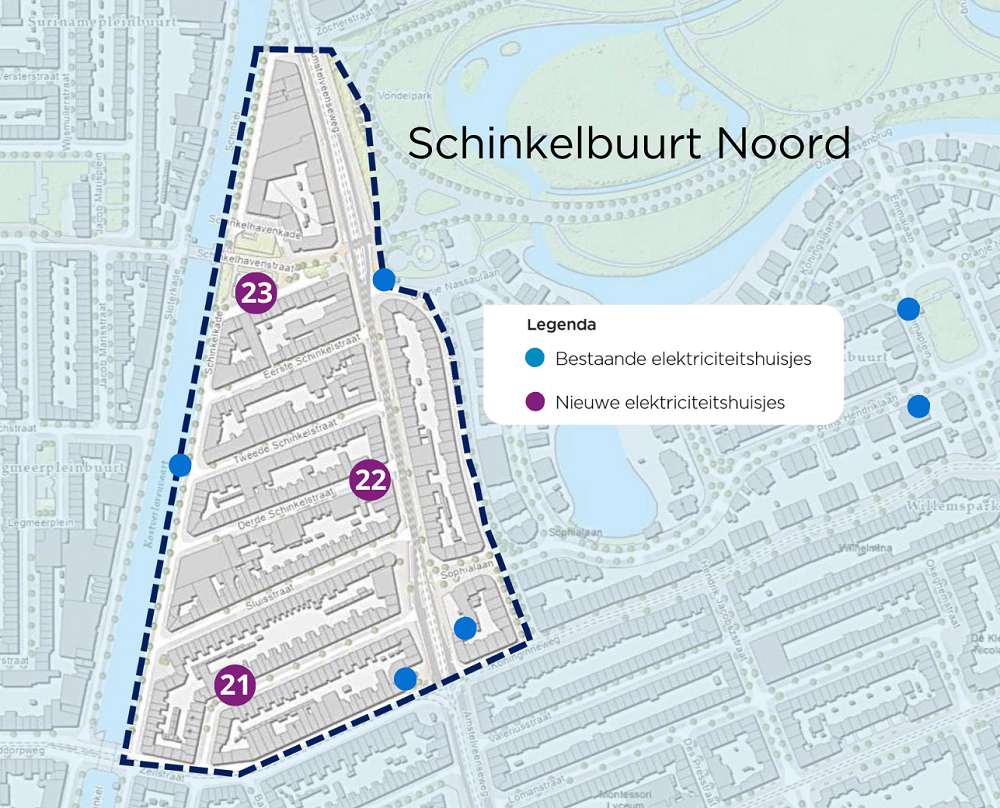 Werkgebied buurtaanpak Schinkelbuurt Amsterdam