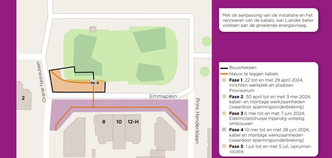 Plattegrond werkzaamheden Willemsparkbuurt-Noord Amsterdam