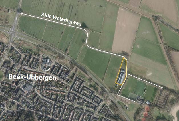 Plek van het elektriciteitsstation Wylerbergmeer