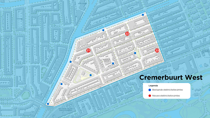 Werkgebied buurtaanpak Cremerbuurt West Amsterdam