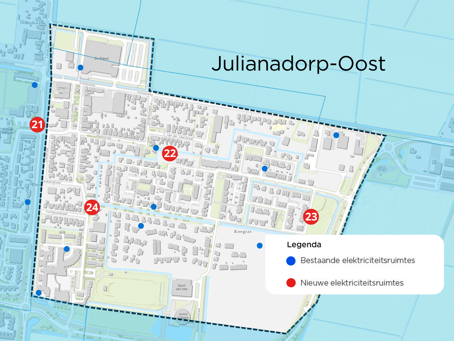 Werkgebied buurtaanpak Julianadorp-Oost