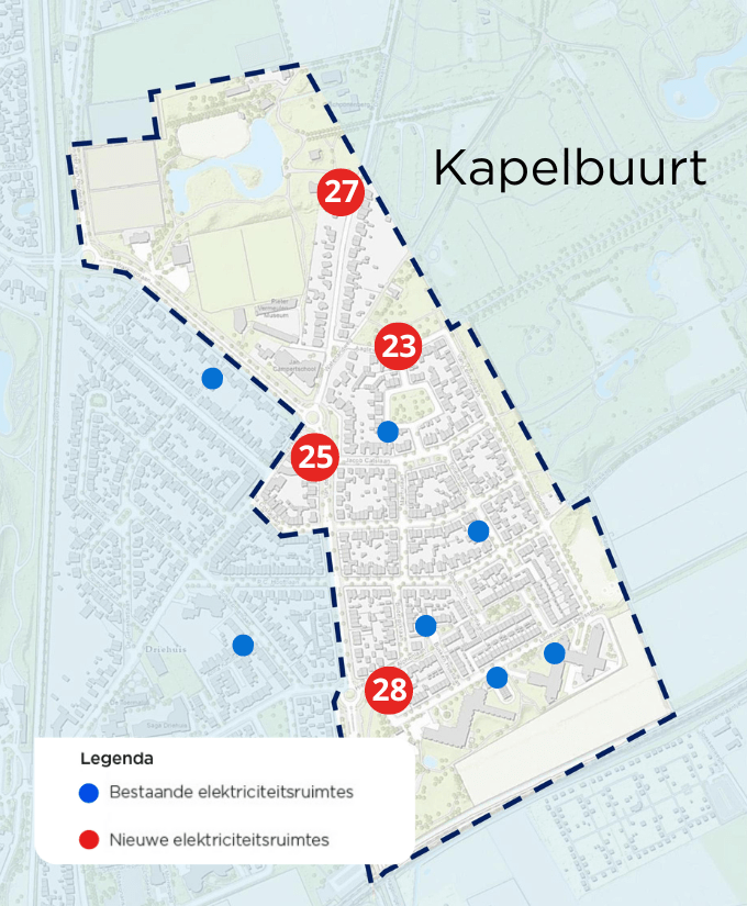 Werkgebied buurtaanpak Kapelbuurt in Driehuis, gemeente Velsen